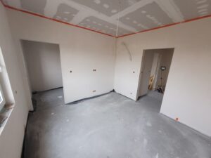 dom parterowy z dachem dwuspadowym i garażem 140 m2 Poznań 22
