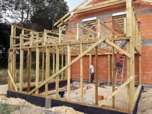 dom piętrowy z dachem dwuspadowym i garażem 250 m2 Poznań 15