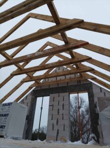 dom z użytkowym poddaszem i dachem dwuspadowym 70 m2 Poznań 1