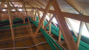 dom szkieletowy parterowy z dachem dwuspadowym i garażem 170 m2 Poznań 6