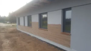 dom szkieletowy parterowy z dachem dwuspadowym i garażem 170 m2 Poznań 14