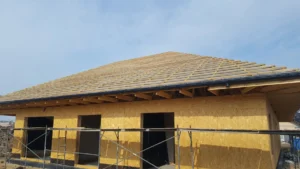 dom szkieletowy parterowy z dachem dwuspadowym i garażem 170 m2 Poznań 15