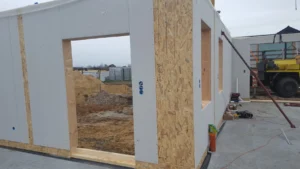 dom szkieletowy parterowy z dachem dwuspadowym i garażem 170 m2 Poznań 18