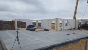 dom szkieletowy parterowy z dachem dwuspadowym i garażem 170 m2 Poznań 12