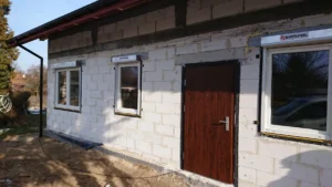 dom parterowy z dachem dwuspadowym 100 m2 Warszawa