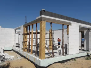 dom piętrowy z dachem płaskim i garażem 230 m2 Poznań