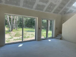 dom z użytkowym poddaszem, dachem dwuspadowym i garażem 120 m2 Warszawa