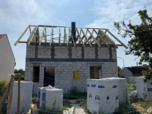 dom z użytkowym poddaszem i dachem dwuspadowym 120 m2 Poznań