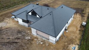 dom z poddaszem użytkowym, dachem kopertowym i garażem 320 m2 Warszawa 21