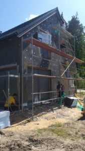 dom z użytkowym poddaszem, dachem dwuspadowym i garażem 110 m2 Warszawa 23